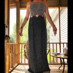 Black sequenced dress